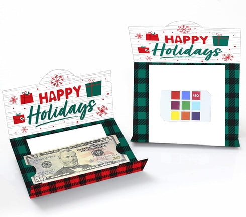 Set 8 Big Dot of Happiness Holiday Thank You - Christmas Appreciation Money And Gift Card Holders