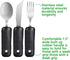 YPC Adaptive Utensils, Easy Grip Silverware, Built-Up Fork, Spoon, Rocker Knife for Adults with Arthritis, 3 Piece Set