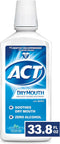 ACT Dry Mouth Anticavity Mouthwash, Zero Alcohol Fluoride, Soothing Mint, 33.8 fl. oz.