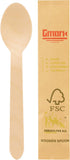 Gmark Disposable Wooden Spoons, Paper Wrapped, Pack of 100, 6.5" Spoons, 100% All-Natural, Eco-Friendly, Biodegradable