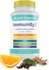 All-in-One Organic Immune Support Supplement 60 Vegan Capsules - Elderberry 500mg, Ashwagandha 500mg, Vitamin C and Zinc