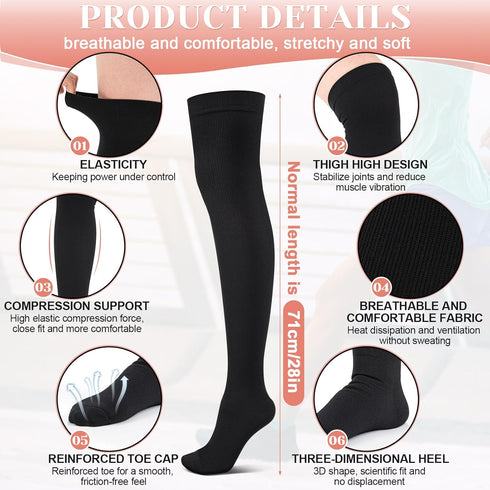 Shyyween Thigh High Compression Socks for Women - Ideal Gift for Nurses
