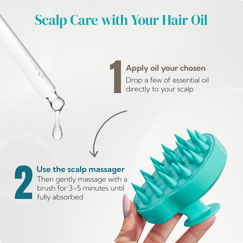 HEETA Hair Scalp Massager Shampoo Brush 2 Pack, Waterproof Hair Scrubber for Men & Women, Soft Silicone Bristles (Green