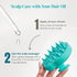 HEETA Hair Scalp Massager Shampoo Brush, 2 Pack Soft Silicone Bristles for Dandruff Removal, Green & Pink
