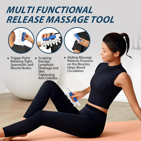 Lalawlife Fascia Massage Tool Blaster for Cellulite - Trigger Points - Muscle Relaxation,Handheld Myofascial Release