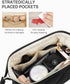 Telena Puffer Makeup Bags for Women: Nylon Puffy Padded Makeup Organizer Case, Wide-Open Travel Pouch