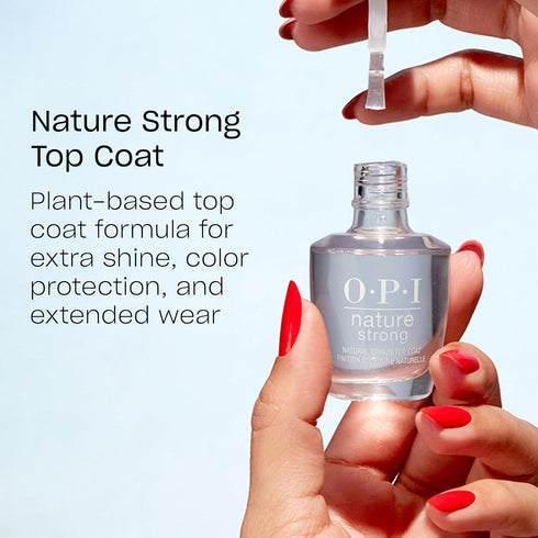 OPI Nature Strong Natural Origin Nail Polish - Clear Gel Like Eco-Friendly Base Coat & Top Coat