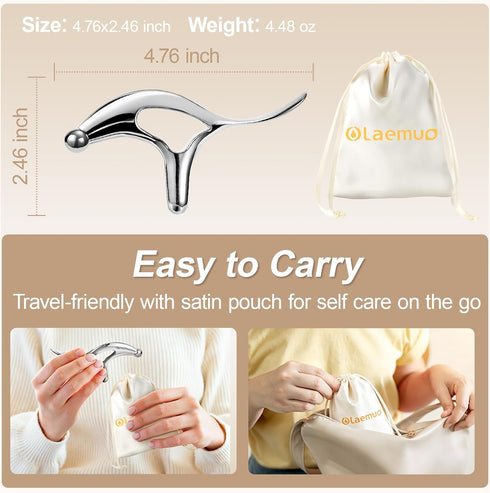 Pressure Point Massage Tool for Deep Tissue - Metal Muscle Scraper Gua Sha Tools for Fascia Release, Thumb Saver