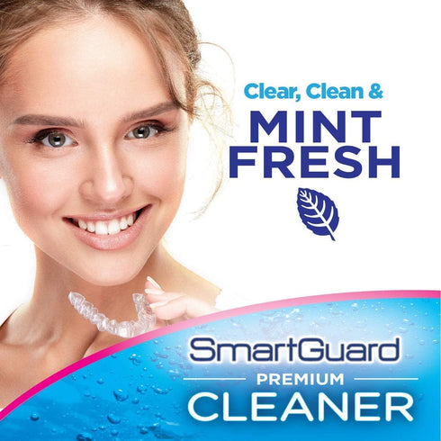 Premium Cleaner Crystals & Cleaning Case - 110 Cleanings - Removes Stain, Plaque, & Bad Odor from Clear Braces,