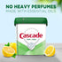 Cascade Free & Clear ActionPacs, Dishwasher Detergent, Lemon Essence, 62 Count