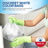 PAMI 13-Gallon Tall Kitchen Garbage Bags, 130-Pack, White with Twist Ties, Unscented Odor-Control Trash Can Liners
