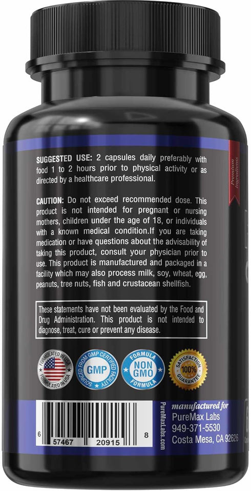 YUMMYVITE 60 Horny Goat Weed Extra Strength - with Maca, L-Arginine, Ginseng - Boost Desire, Performance, Stamina
