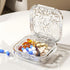Rylynn (4 Stylish Pill Organizer Crytal Clear, Waterproof Pill Case for Daily Vitamins, Medicine, Supplements, Travel