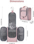 Narwey Small Hanging Toiletry Bag - Women Travel Makeup Organizer for Toiletries and Cosmetics (Medium, Pink)