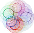 100pcs 9.8 Inch Round Drawstring Organza Bags, Mixed Color Jewelry Candy Pouch for Party Favor Gift Packaging