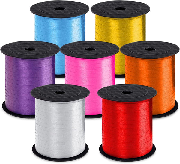 7 Pack Curling Ribbon, 1750 Yards Crimped Curling Ribbon for Gift Wrap, Balloon String, Party Decoration