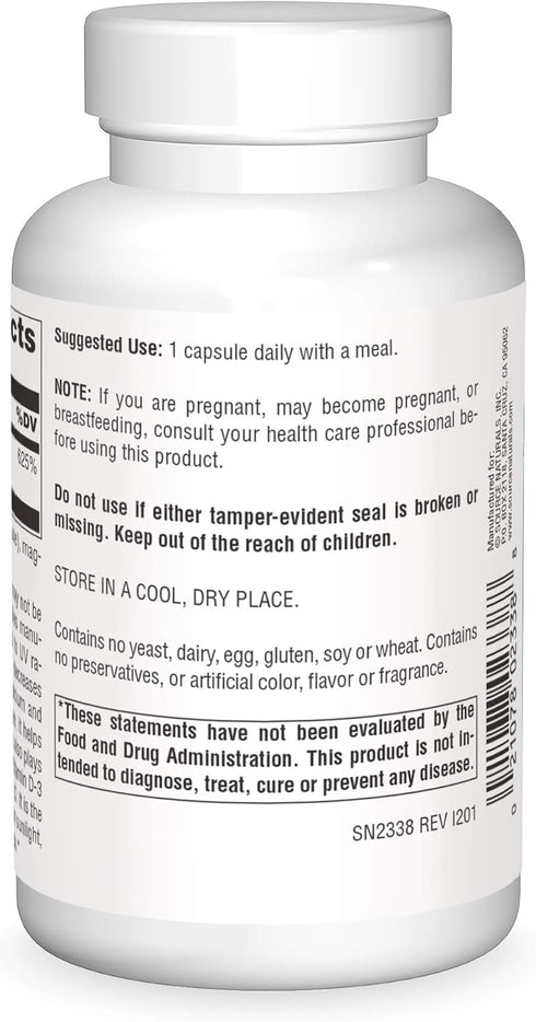Source Naturals Vitamin D-3 5000 iu Supports Bone & Immune Health - 240 Capsules