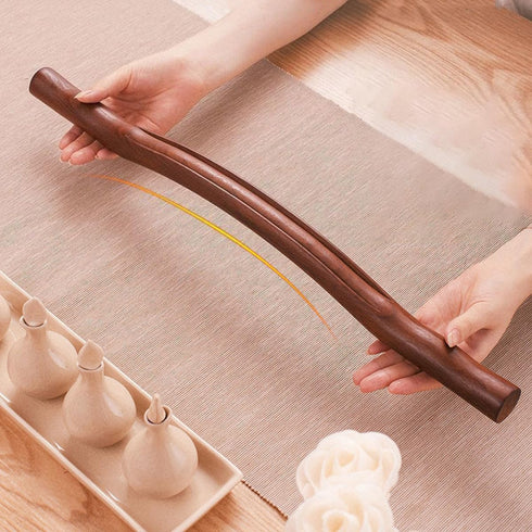 Wooden Massage Stick Body Massage Roller for Muscle Relaxation Manual Gua Sha Tool Acupressure Pen Spa Muscle Massagers