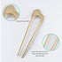 U-Shaped Hair Pins - Vintage Metal Hair Sticks, French Hair Pin Hairstyle Chignon for Women, 2PCS-Style 1
