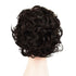 Rose Bud Chignon Hairpiece Curly Bun Extensions Scrunchie Updo Synthetic Combs for Women, Dark Brown