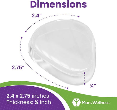 Premium Gel Ball of Foot Cushions - Reusable Clear Gel Metatarsal Pads for Foot Pain Relief - 1/4 Inch - 2 Pair
