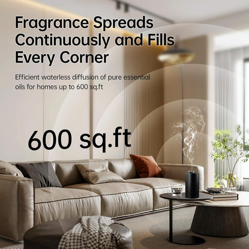 SNAHWGI 5ml/ 10ml/ 20ml 3 Countdown 3 Waterless Essential Oil Diffuser, Battery Operated Mini Scent Air Machine