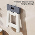 Kzeirm Waterproof,13" Foldable Shower Stool for Shaving Legs, Plastic Foot Rest Stools to Shave Leg, Folding Small