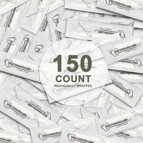 150 Pack Dental Floss Picks, Individually Wrapped Travel Dental Flossers, Unflavored Disposable Picks