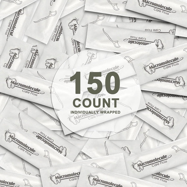150 Pack Dental Floss Picks, Individually Wrapped Travel Dental Flossers, Unflavored Disposable Picks