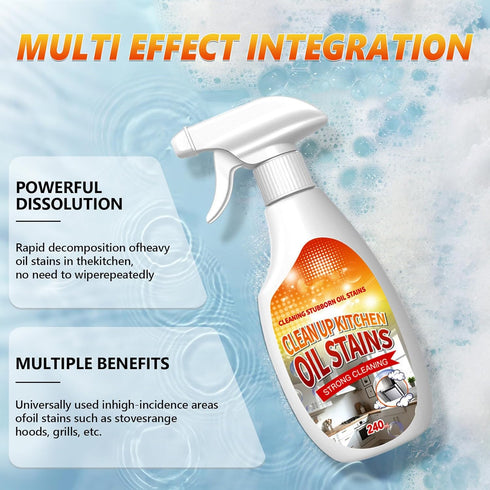 jioijioi (240ml) Clean Up Kitchen Oil Stains Spray,Kitchen Spray Cleaner,All-Purpose Cleaning Spray