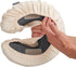 Master Massage Pack of 6 Flannel Face Cradle Covers, 100% Cotton, Off White