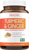 Turmeric and Ginger Supplement (Non-GMO), 90 Capsules - 1980mg Serving, Joint Support with Black Pepper