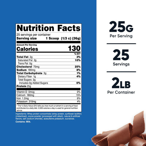 Nutricost Whey Protein Concentrate (Chocolate) 2LBS - Gluten Free & Non-GMO