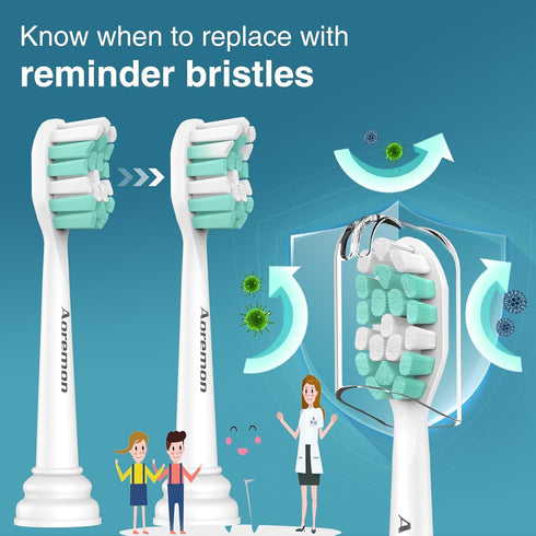 Aoremon Toothbrush Heads, Sonicare C2 Replacement Heads, Compatible with Phillips Sonicare Electric Toothbrush, 10 Pack