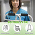 Update Walker Grip Covers Pads - Soft Cushion Padding for Rolling Wheelchair, Walker, Rollator Handle, Moisture Wicking