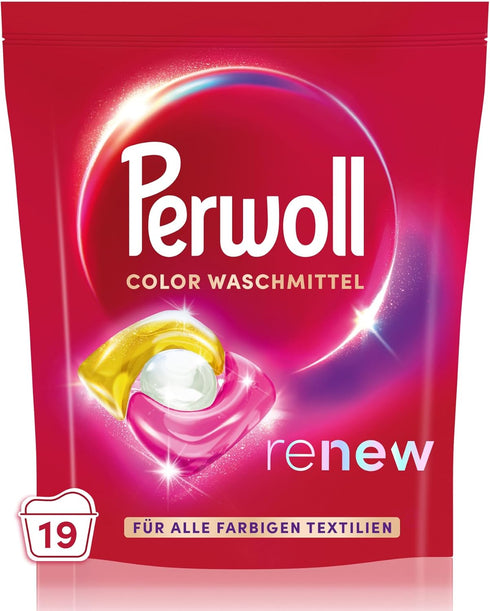 Perwoll Renew Caps Color & Fiber Detergent (19 Washes) | Gently Cleaning |