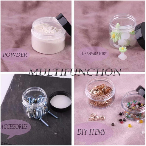 ZEJIA 20 Gram Plastic Cosmetic Jars with Lids, 20 Pieces Small Travel Size Containers for Beauty Products.
