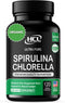 Chlorella Spirulina Powder Capsules - Organic 3000 mg Purest Blue Green Algae, Best Natural Detox Superfood
