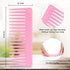 Large Hair Detangling Comb, Wide Tooth Comb for Curly Hair, Wet Dry Hair (Cyan, Pink)
