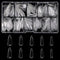 Press On Nails Set, 500pcs Long Stiletto Nail Tips, Clear Full Cover, Nail Kit with Case