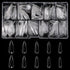 Press On Nails Set, 500pcs Long Stiletto Nail Tips, Clear Full Cover, Nail Kit with Case