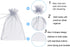 Wudygirl 100pcs Sheer Grey Organza Bags 5 x 7 Inch - Drawstring Transparent Jewelry Pouches for Party Favors