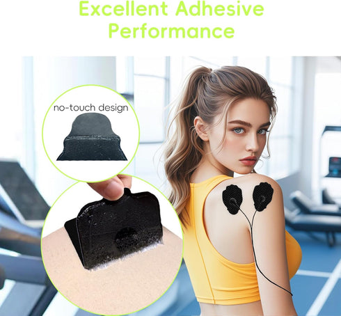 RLEXIO 20 Pack Set. 7000, TENS Unit Electrode Pads with Wire Cable Combination Reusable Premium Hydrogel Self-Adhesive