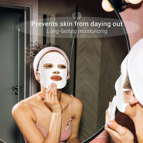 Maitys 5 Pcs Reusable Silicone Facial Mask Sheets for Women, Moisturizing Full Facial Mask Cover