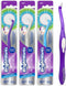 BrightWorks Manual End Tuft Brush, Pack of 3, Cleans Difficult Areas Around Crowns, Bridges, and Implants
