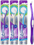 BrightWorks Manual End Tuft Brush, Pack of 3, Cleans Difficult Areas Around Crowns, Bridges, and Implants