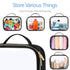 PACKISM 3 Pack TSA Approved Clear Toiletry Bag, Large Opening Makeup Bags, Quart-sized Travel Essentials, Black