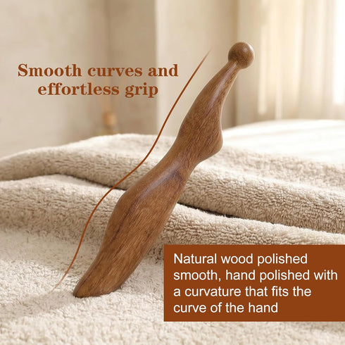 Shimmeroo Wooden Massage Pen, Wooden Acupoint Massage Tool, Acupressure Stick Tool for Relaxing Body Hand Foot
