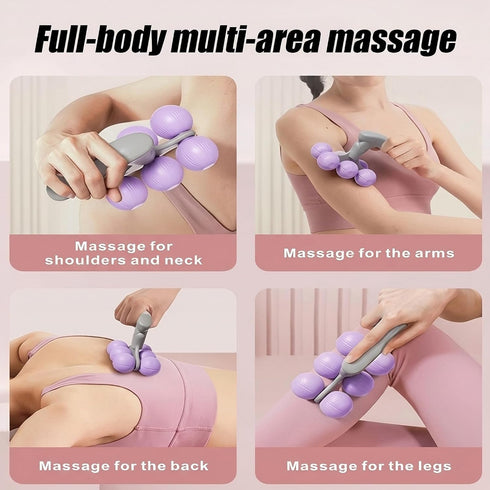 Konbison Muscle Roller Stick for Legs & Back, Silent Portable Massage Roller Ball, Deep Tissue Calf, Neck Massager
