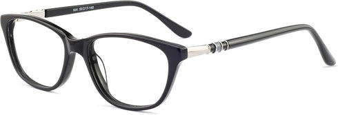 OCCI CHIARI Thin TR90 Rectangular Anti Blue-Ray Reading Glasses for Women (D-Black, 3.0) - 1.0 to 3.0